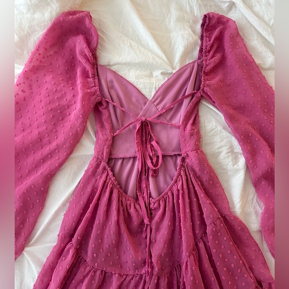 Lulu’s Pink Long Sleeve Mini Dress Size XS - Picture 9 of 10